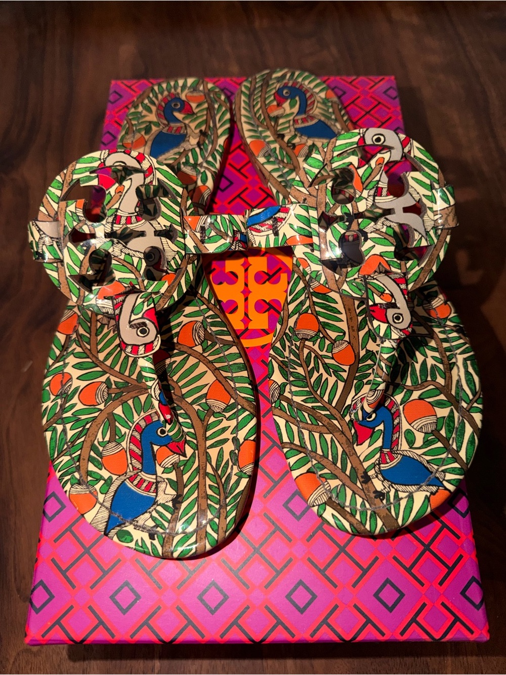 Tory Burch Miller sandals PRINTED PATENT LEATHER